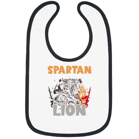 Spartan on Saturday Lion on Sunday Football Fans Vintage Bibs