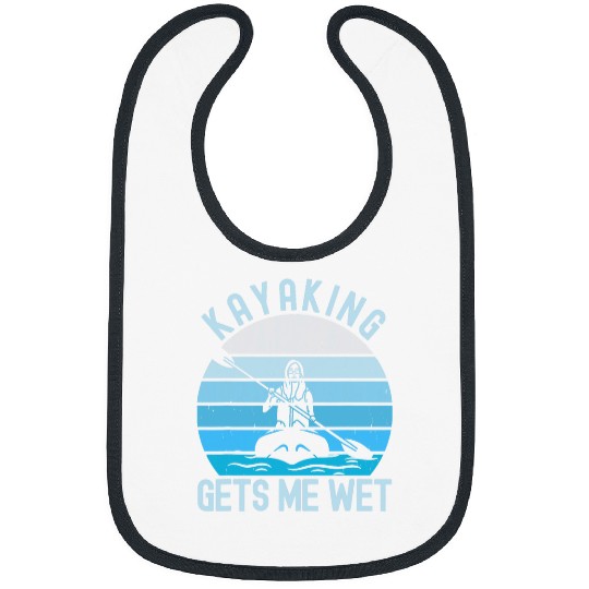 Kayaking Gets Me Wet Retro Outdoors Boating Funny Kayak Bibs