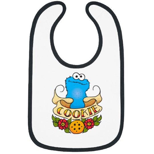 Sesame Street Cookie Monster Cookie Tattoo Bibs