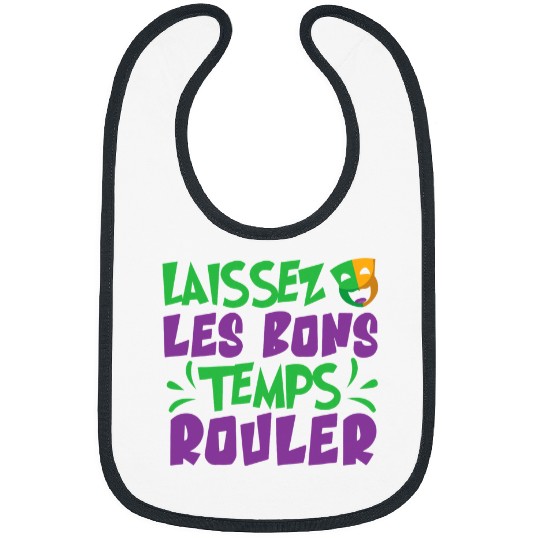 Laissez Les Bons Temps Rouler Mardi Gras New Orleans Vintage Bibs