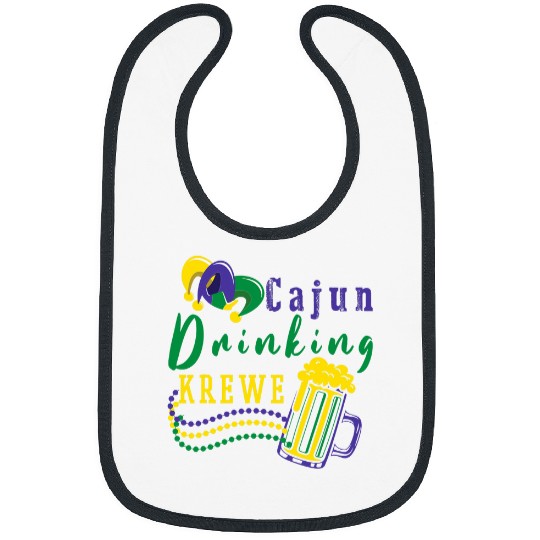 Mardi Gras Cajun Drinking Krewe Beer Mug Novelty Costume Bibs
