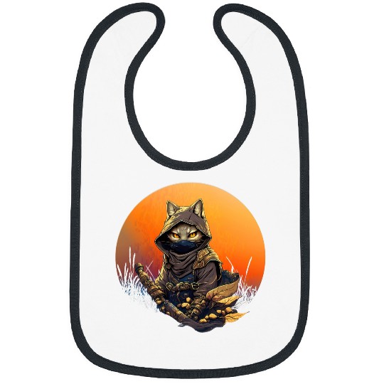 Japanese samurai cat tattoo kawaii ninja cat 21 Bibs