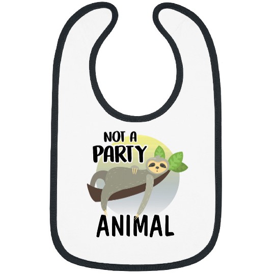 Sloth Pet Not A Party Animal Cute Lazy Sloth Bibs