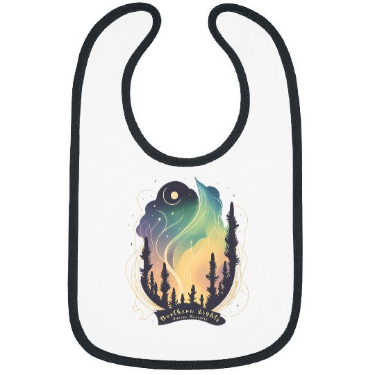 Northern Lights Aurora Borealis Beautiful and Colorful Sky Bibs