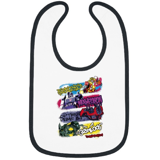 Kids Transformers Classic Characters Graffiti Panels Mashup Bibs