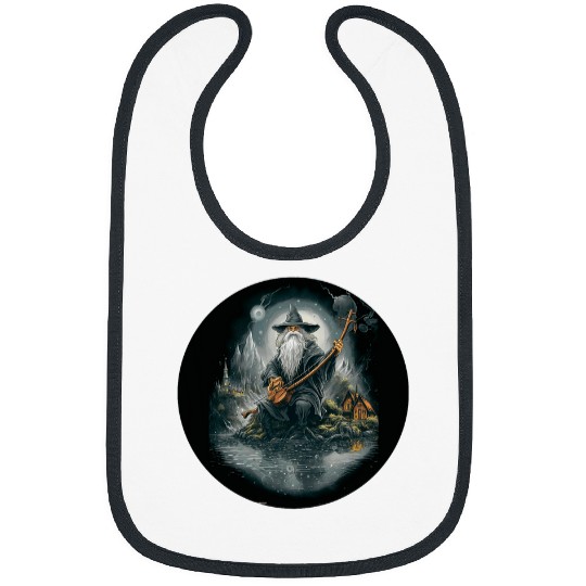 Nordic Wizard T Gnome Fishing T Enchanted Forest Accessory Bibs