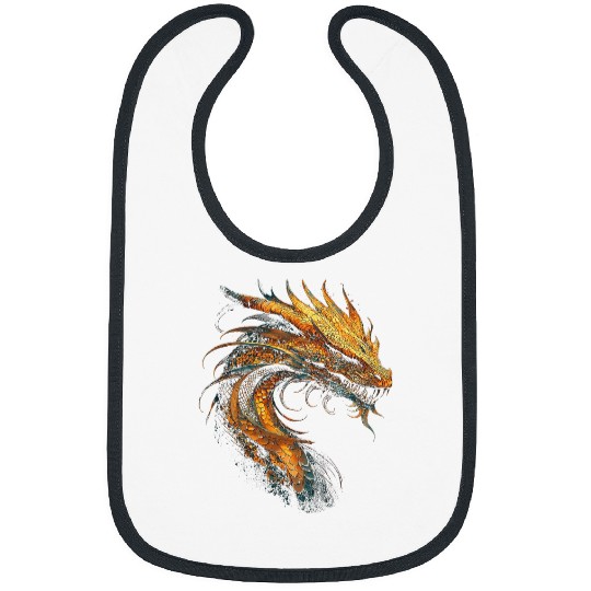 Dragon Pet Copper Dragon Motif Mythical Art Copper Dragon 10 Bibs