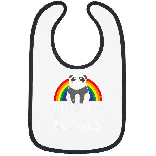Panda Pet Not Today Jesus Rainbow Satanic Panda Goth Metal Concert Bibs