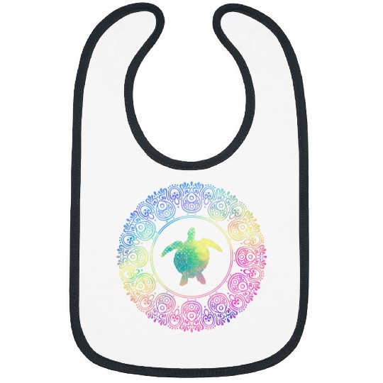 Turtle Pet Hawaii Sea Turtle Colourful Mandala Turtle Bibs