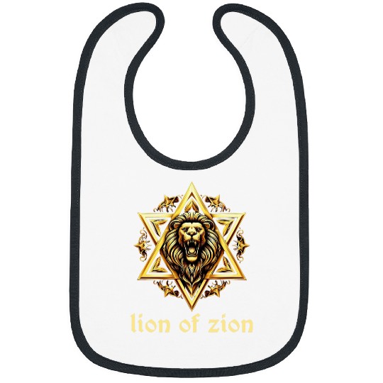Lion Pet of Zion Lion Of Judah Star Of David Jamaica Rasta Bibs