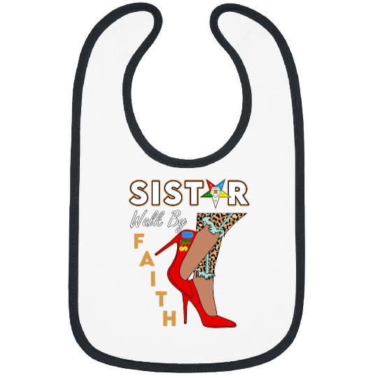 OES SiStar Leopard Walk By Faith Eastern Star Thanksgiving Bibs