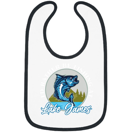 Rather Be Fishing at Lake James Fisherman indianas Fish Bibs