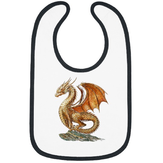 Dragon Pet Copper Dragon Motif Mythical Art Copper Dragon Bibs