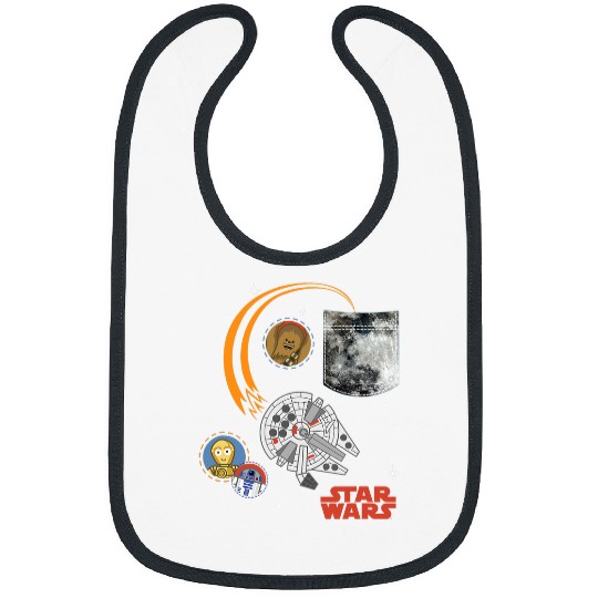 Star Wars Classic Millennium Falcon Flying Out Of Pocket Bibs
