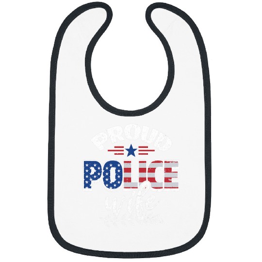 Proud Police Wife Bibs