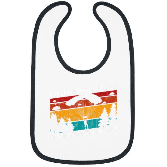 Paraglider skydiving retro paramotor quote design Bibs