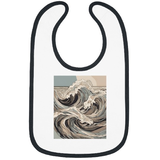 Simple Honolulu Surf Art Bibs