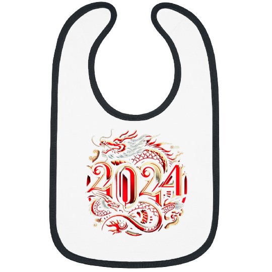 Dragon Pet Happy Chinese New Year Year of the Dragon Zodiac 4 Bibs