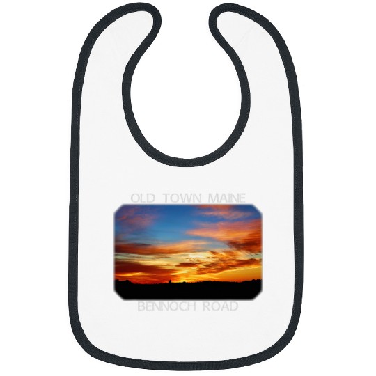 Old Town Maine Magic Hour Early Morning Twilight Sky Bibs