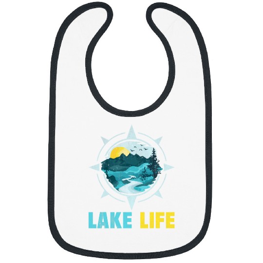 Lake Life Camping Fishing Kayaking Boating Paddleboarding 2 Bibs