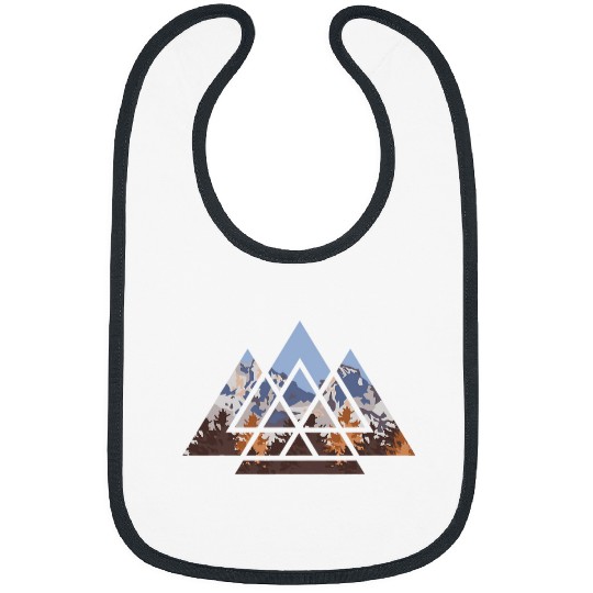 Modern mountain landscape in triagles hike lovers Bibs