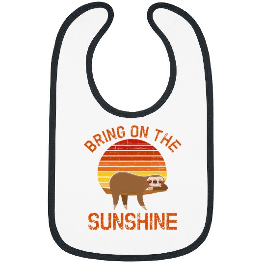 Sloth Pet Summer Vacation Bring On The Sunshine Sloth Bibs