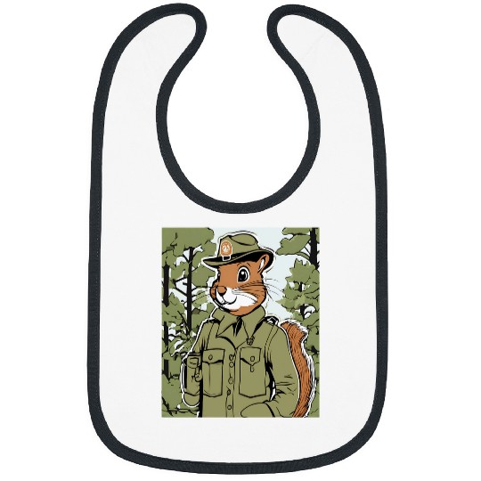 Squirrel Pet Park Ranger Forest Protector Wildlife Tee Bibs