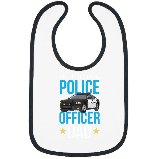 Police Job Dad Law Enforcement Daddy Back The Blue Fathers Day 1 Bibs