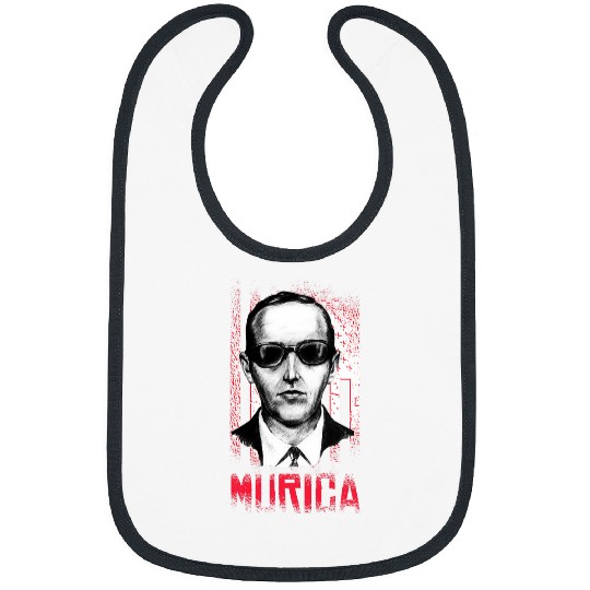 Police Job DB Cooper Highjacker Police Artist Sketch Merica USA Flag Bibs