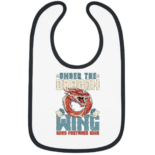 Dragon Pet Under The Dragon Wing Good Fortunes Sing Lunar Year Bibs