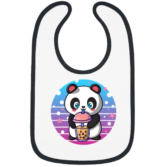 Panda Pet Boba Tapioca Pearls Bubble Milk Tea Drink Panda Lover Kids Bibs