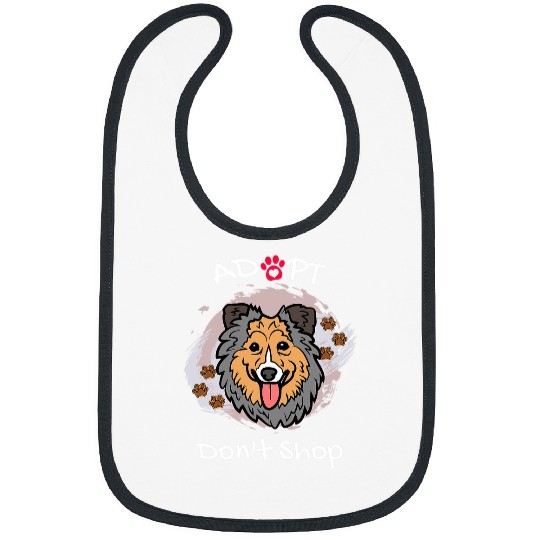 Dog Shetland Cute Shetland Sheepdog Dog Adopt Dont Shop Puppy Paws Art Bibs