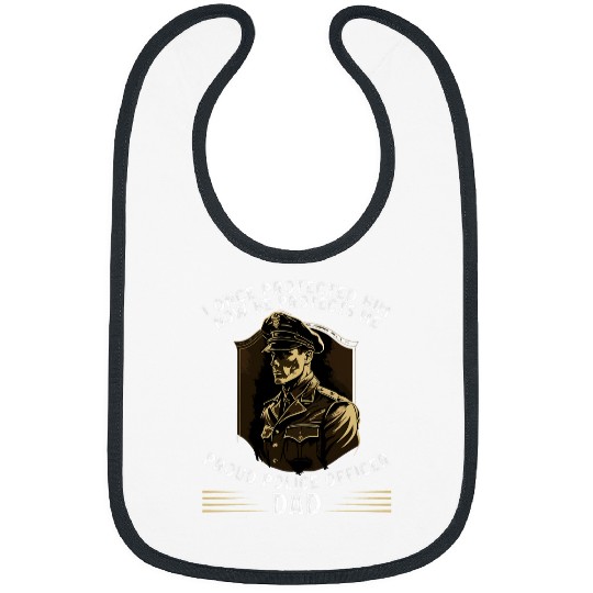 Police Dad Law Enforcement Cop Officer Fathers Day 3 Bibs