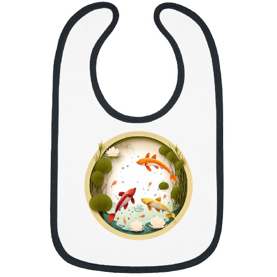 Swim with Beautiful and Majestic Koi Fish Stunning Pond Bibs