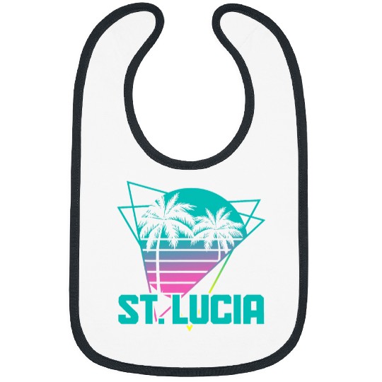 St Lucia Retro vintages Surf 80s Souvenir Beach Surfer 1 Bibs