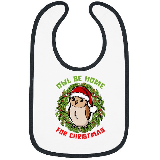 Owl Pet Be homes For Christmas Wreath Snow Santa Hat Bibs