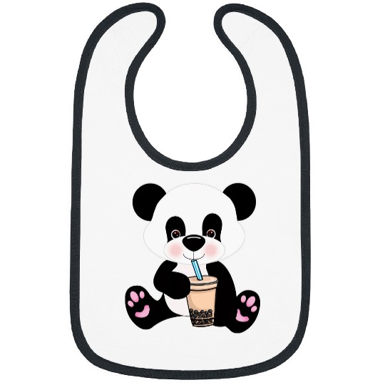 Panda Pet Boba Tapioca Pearls Bubble Milk Tea Drink Panda Lover 2 Bibs