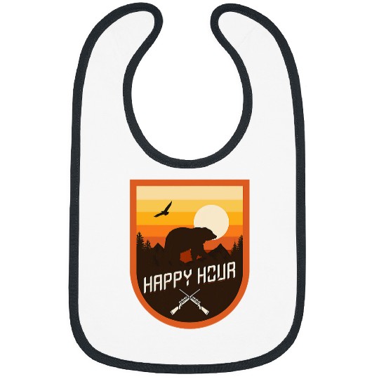 Bear Pet Happy Hour Bear Hunting Sunset Witching Hour Bibs