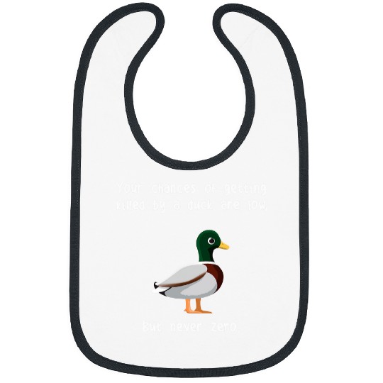 Duck Pet Never Zero Funny Cute Pet Mallard Duck Bird Farmer Bibs