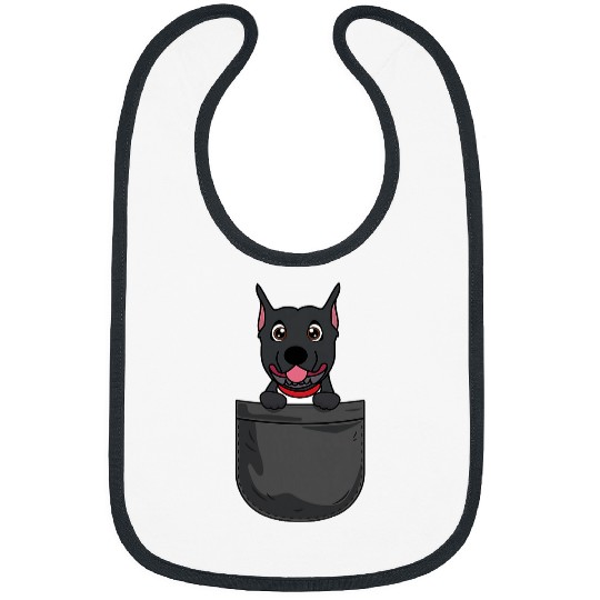 Dog Staffordshire Bull Terrier in pocket mom mom dad dog ca Bibs