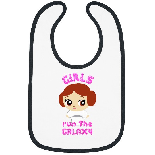 Star Wars Princess Leia Girls Run The Galaxy Cute Icon Bibs