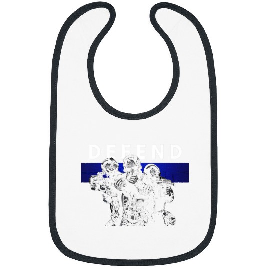 Police Job Defend The Police Cool Swat Team Thin Blue Line Flag Cop Bibs
