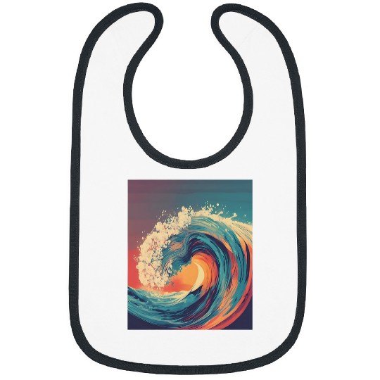 Subdued Honolulu State Surf Art Bibs