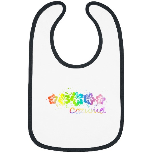 Surf Life Cozumel Mexico Watercolor Beach Surf Bibs