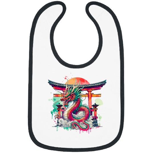 Dragon Pet Traditional Japanese Dragon Torii Gate Bibs