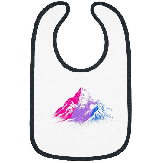 Subtle Bisexual Pride Month Mountain Hiking Camping Bi Pride Bibs