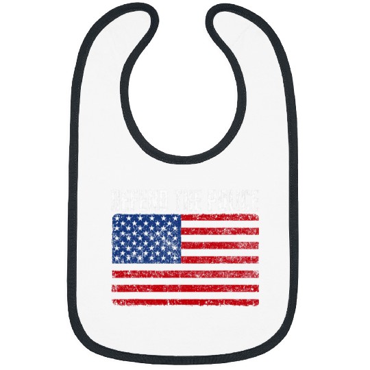 Police Job Defend The Police American Flag Patriotic USA Bibs