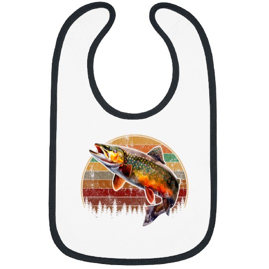 Speckled Brook trout vintages Fishing Bibs
