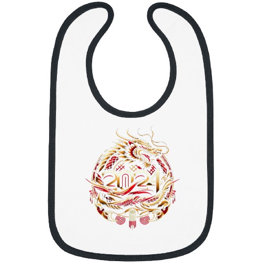 Dragon Pet Happy Chinese New Year Year of the Dragon Zodiac 2 Bibs