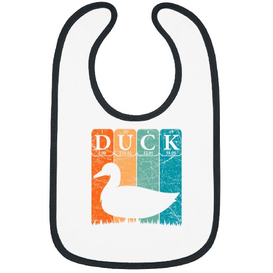 Duck Pet Periodic Table Elements Duck Farmer Retro 3 Bibs
